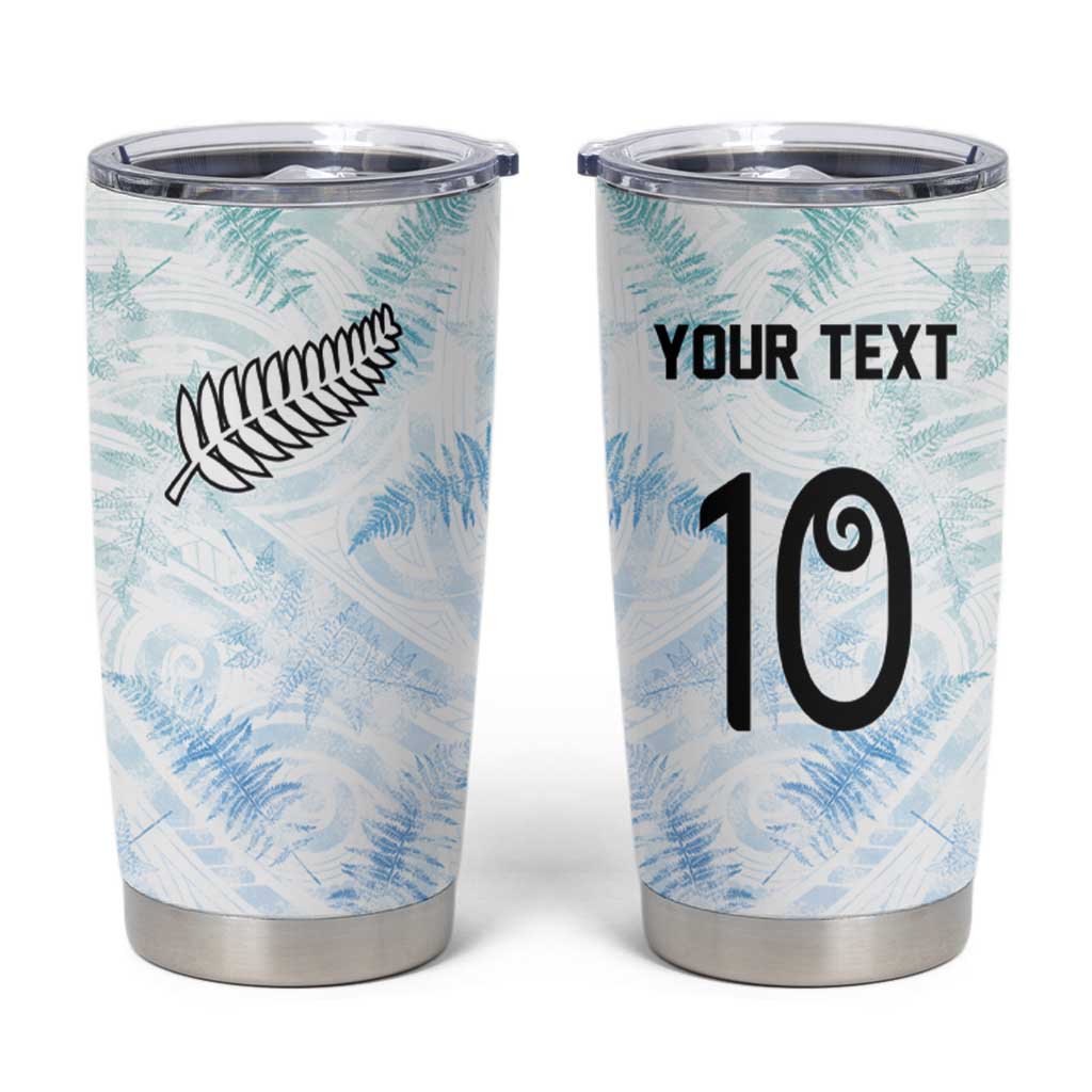 Custom New Zealand Football Tumbler Cup The Whites-Aotearoa Inspired LT03 White - Polynesian Pride