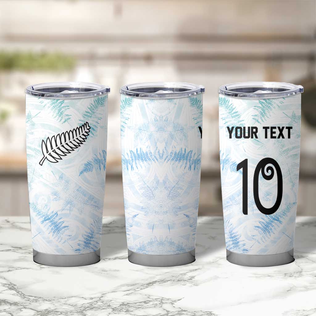 Custom New Zealand Football Tumbler Cup The Whites-Aotearoa Inspired LT03 - Polynesian Pride