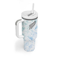 Custom New Zealand Football Tumbler With Handle The Whites-Aotearoa Inspired LT03 - Polynesian Pride
