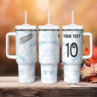 Custom New Zealand Football Tumbler With Handle The Whites-Aotearoa Inspired LT03 - Polynesian Pride