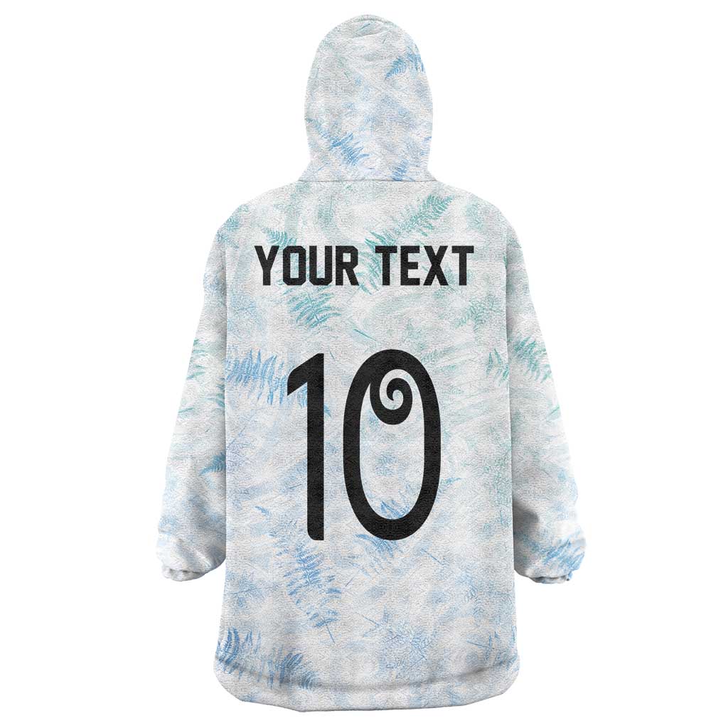 Custom New Zealand Football Wearable Blanket Hoodie The Whites-Aotearoa Inspired LT03 - Polynesian Pride