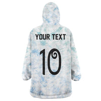 Custom New Zealand Football Wearable Blanket Hoodie The Whites-Aotearoa Inspired LT03 - Polynesian Pride