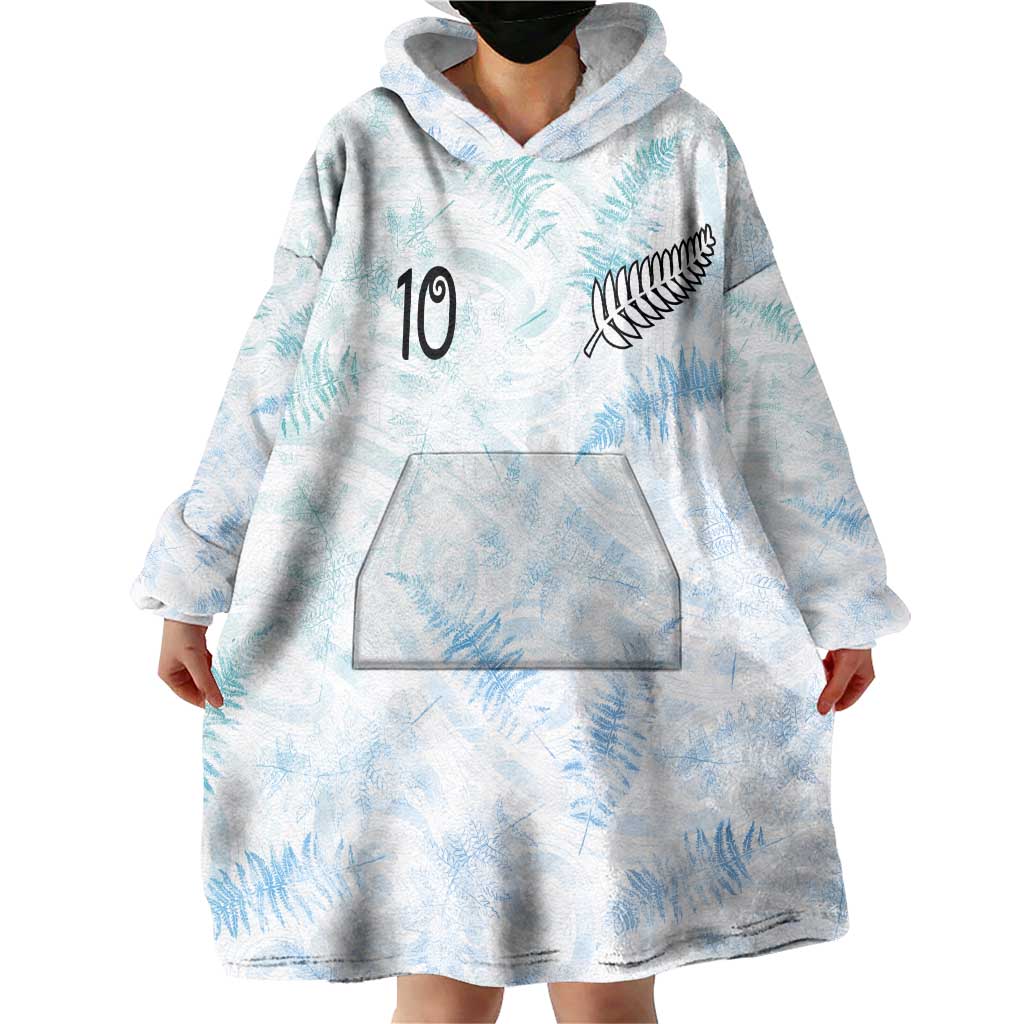 Custom New Zealand Football Wearable Blanket Hoodie The Whites-Aotearoa Inspired LT03 - Polynesian Pride