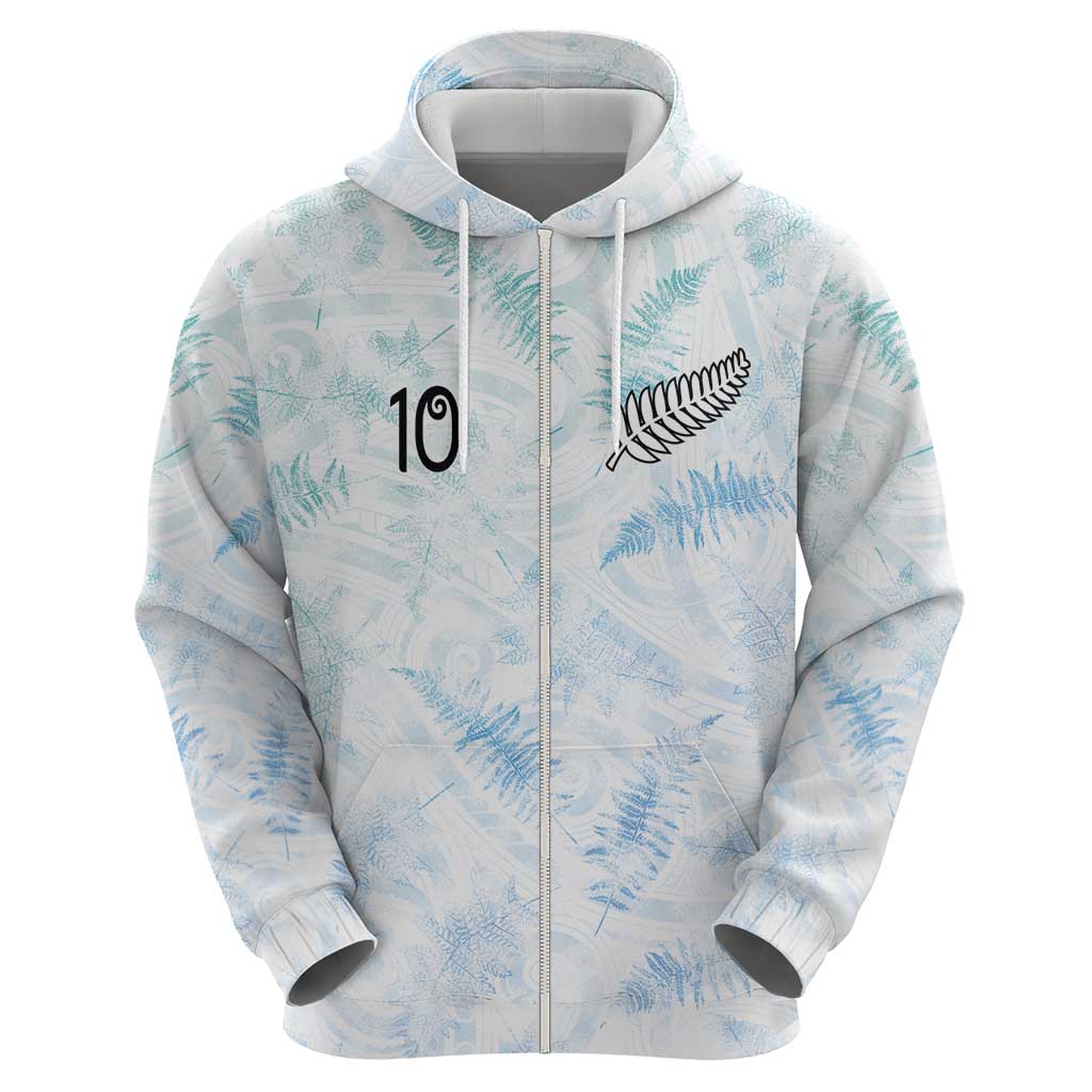 Custom New Zealand Football Zip Hoodie The Whites-Aotearoa Inspired LT03 - Polynesian Pride