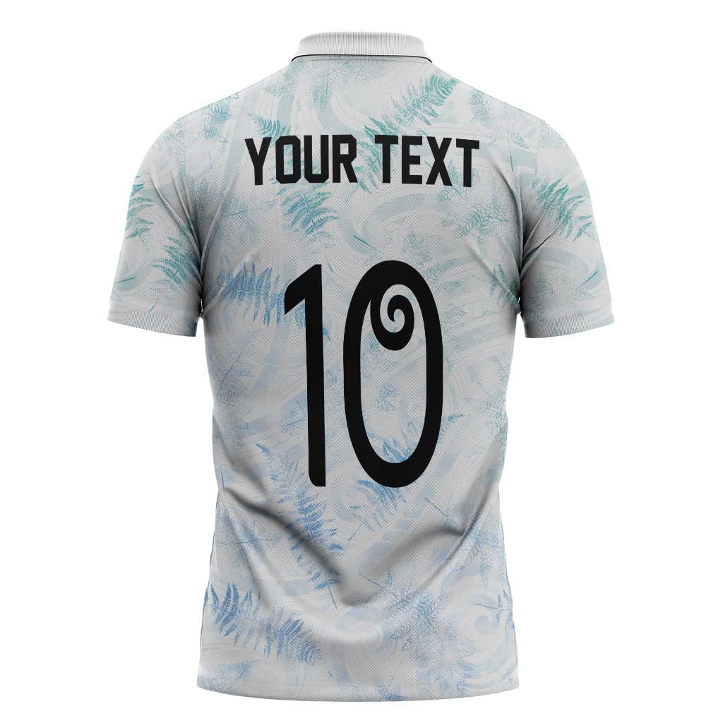Custom New Zealand Football Zipper Polo Shirt The Whites-Aotearoa Inspired LT03 - Polynesian Pride