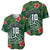 Custom Hawaii Volleyball Baseball Jersey Kakau Abstract and Tropical Plants Green Color - Polynesian Pride