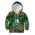 Custom Hawaii Volleyball Kid Hoodie Kakau Abstract and Tropical Plants Green Color - Polynesian Pride