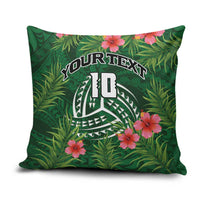 Custom Hawaii Volleyball Pillow Cover Kakau Abstract and Tropical Plants Green Color LT03 Green - Polynesian Pride