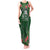 Custom Hawaii Volleyball Tank Maxi Dress Kakau Abstract and Tropical Plants Green Color - Polynesian Pride