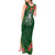 Custom Hawaii Volleyball Tank Maxi Dress Kakau Abstract and Tropical Plants Green Color - Polynesian Pride