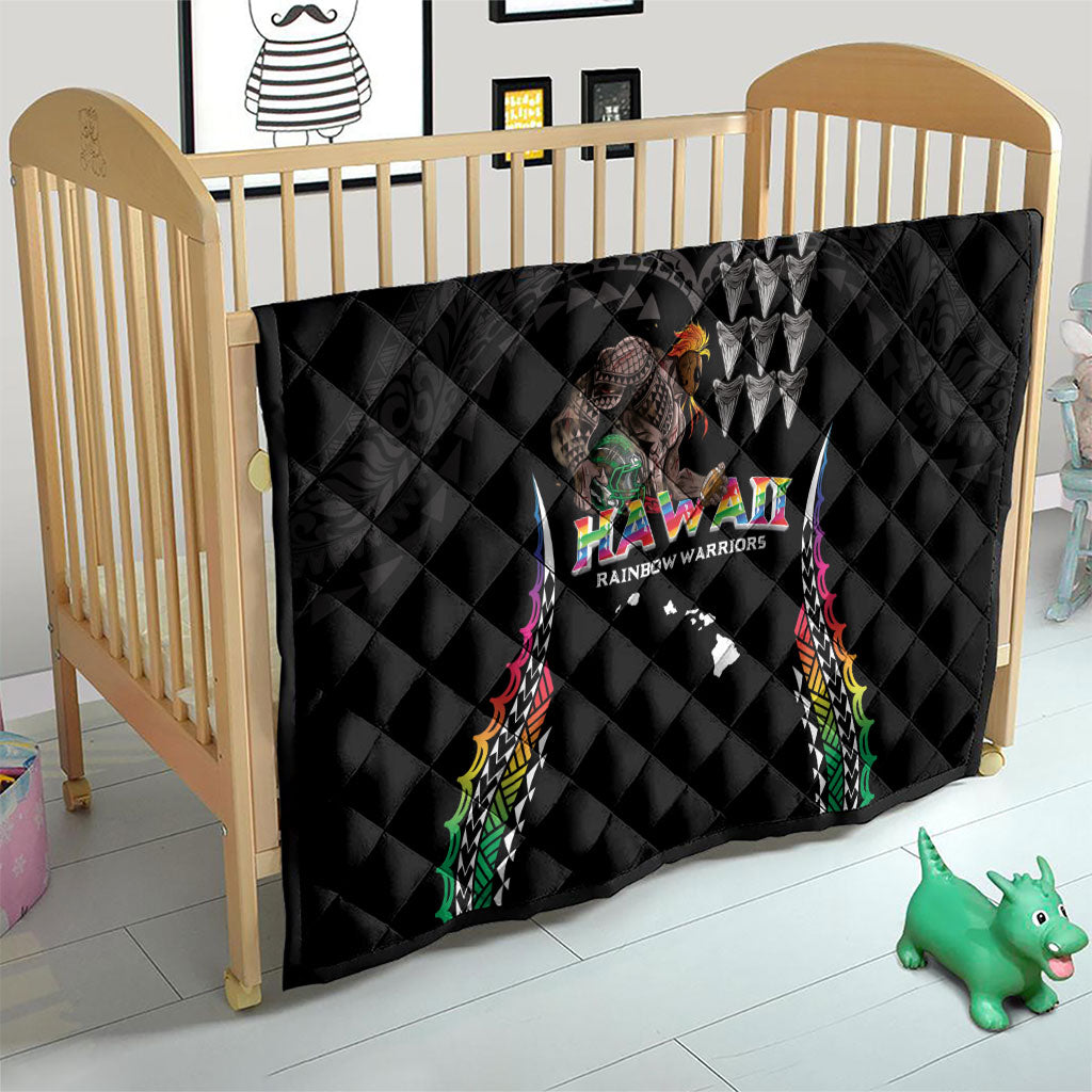 Hawaii Rainbow Warriors Quilt Kakau Shark Tooth and Polynesian Art Tattoo LT03 - Polynesian Pride