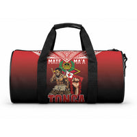 Mate Ma'a Tonga Duffle Bag Traditional Warrior and Ngatu Art Pattern LT03 One size Red - Polynesian Pride