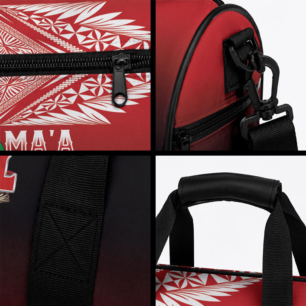 Mate Ma'a Tonga Duffle Bag Traditional Warrior and Ngatu Art Pattern LT03 - Polynesian Pride