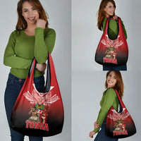 Mate Ma'a Tonga Grocery Bag Traditional Warrior and Ngatu Art Pattern LT03 - Polynesian Pride