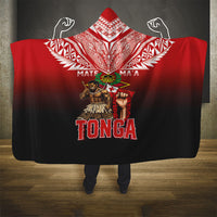 Mate Ma'a Tonga Hooded Blanket Traditional Warrior and Ngatu Art Pattern LT03 - Polynesian Pride