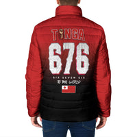 Mate Ma'a Tonga Padded Jacket Traditional Warrior and Ngatu Art Pattern LT03 - Polynesian Pride