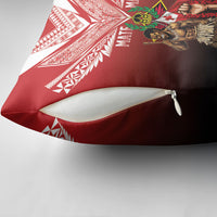 Mate Ma'a Tonga Pillow Cover Traditional Warrior and Ngatu Art Pattern LT03 - Polynesian Pride