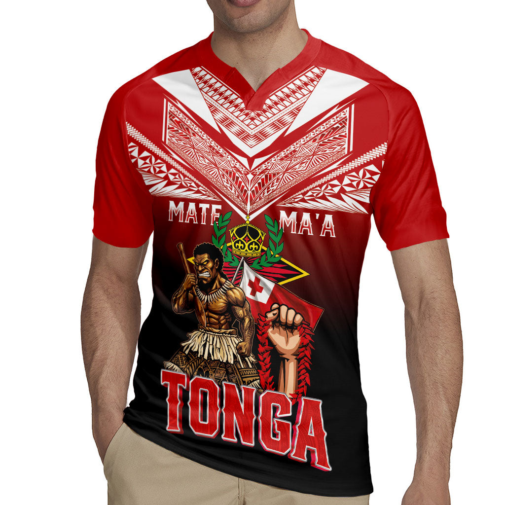 Mate Ma'a Tonga Rugby Jersey Traditional Warrior and Ngatu Art Pattern LT03 - Polynesian Pride
