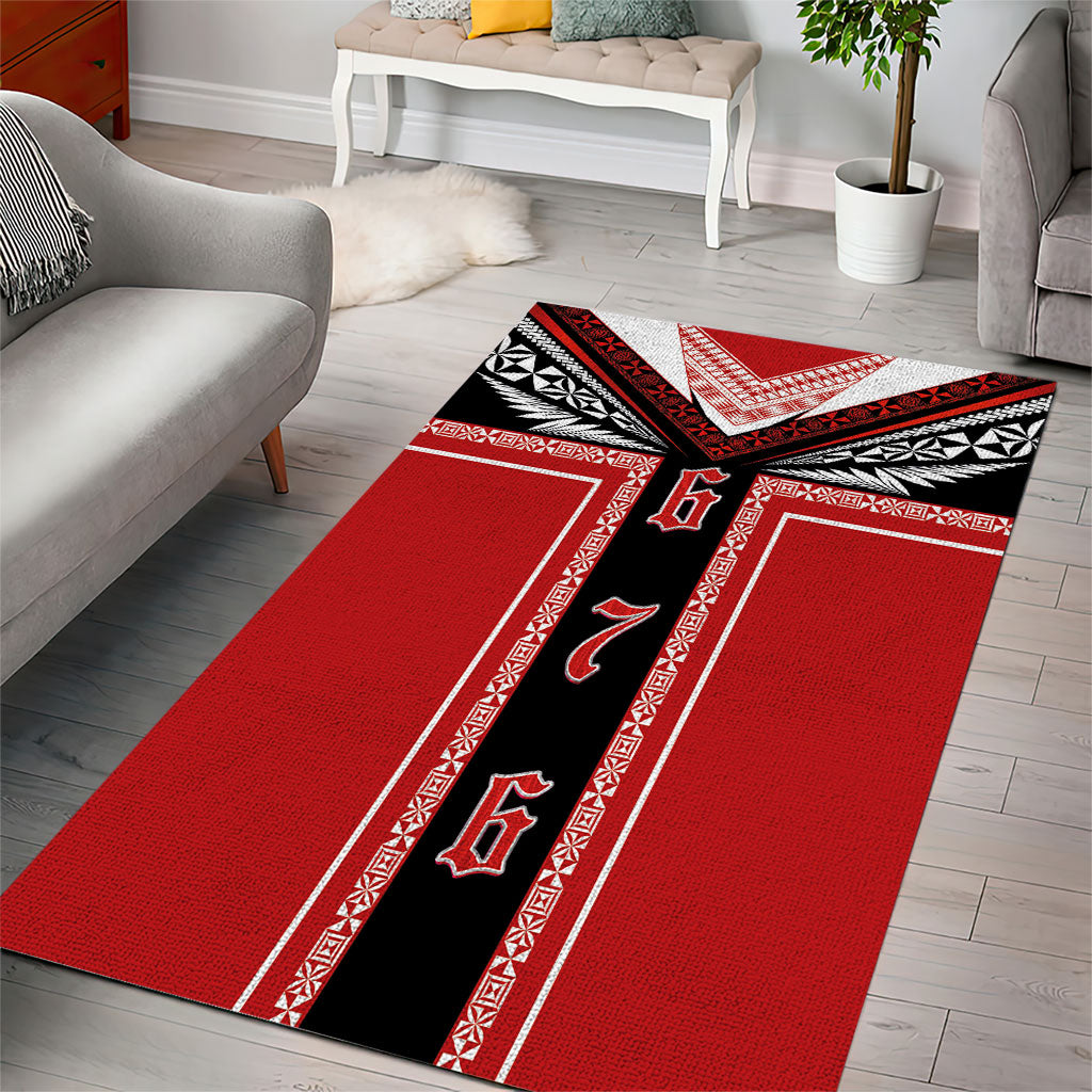 Tonga Area Rug Tribal Pacific Ngatu Motif LT03 - Polynesian Pride