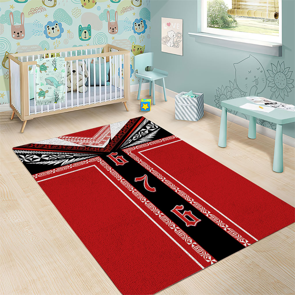 Tonga Area Rug Tribal Pacific Ngatu Motif LT03 - Polynesian Pride