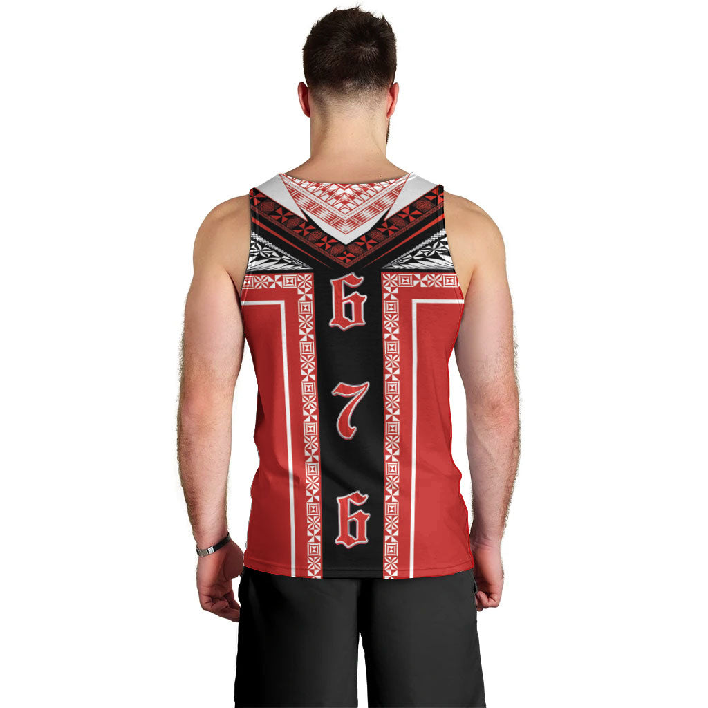 Tonga Men Tank Top Tribal Pacific Ngatu Motif LT03 - Polynesian Pride
