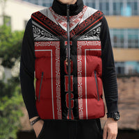 Tonga Sleeveless Puffer Jacket Tribal Pacific Ngatu Motif LT03 - Polynesian Pride