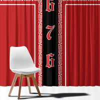 Tonga Window Curtain Tribal Pacific Ngatu Motif LT03 - Polynesian Pride