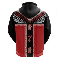 Tonga Zip Hoodie Tribal Pacific Ngatu Motif LT03 - Polynesian Pride
