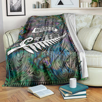 New Zealand Blanket Aotearoa Symbols With Silver Fern LT03 - Polynesian Pride