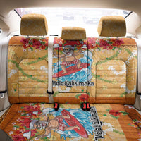 Hawaii Mele Kalikimaka Back Car Seat Cover Funny Santa Claus Surfing on Tropical Plants LT03 - Polynesian Pride