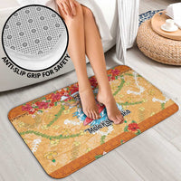Hawaii Mele Kalikimaka Bathroom Set Funny Santa Claus Surfing on Tropical Plants LT03 - Polynesian Pride