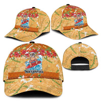 Hawaii Mele Kalikimaka Classic Cap Funny Santa Claus Surfing on Tropical Plants - Polynesian Pride