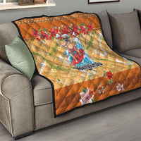 Hawaii Mele Kalikimaka Quilt Funny Santa Claus Surfing on Tropical Plants LT03 - Polynesian Pride