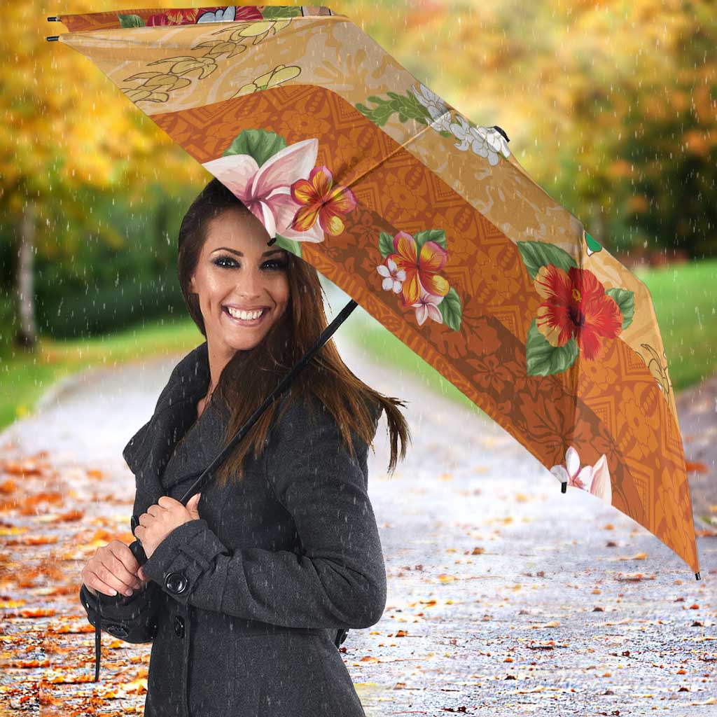 Hawaii Mele Kalikimaka Umbrella Funny Santa Claus Surfing on Tropical Plants LT03 - Polynesian Pride