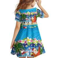 Polynesian Merry Christmas Family Matching Off Shoulder Maxi Dress and Hawaiian Shirt Funny Santa Beach Tropical Plant and Turtle LT03 - Polynesian Pride