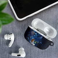 Aotearoa Matariki AirPods Case Maori Tribal with Silver Fern and Tui Bird Galaxy Style LT03 - Polynesian Pride