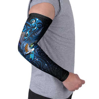 Aotearoa Matariki Arm Sleeves Maori Tribal with Silver Fern and Tui Bird Galaxy Style LT03 - Polynesian Pride