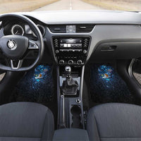 Aotearoa Matariki Car Mats Maori Tribal with Silver Fern and Tui Bird Galaxy Style - Polynesian Pride