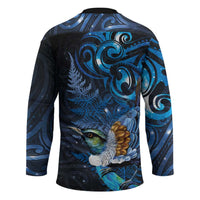 Aotearoa Matariki Hockey Jersey Maori Tribal with Silver Fern and Tui Bird Galaxy Style LT03 - Polynesian Pride