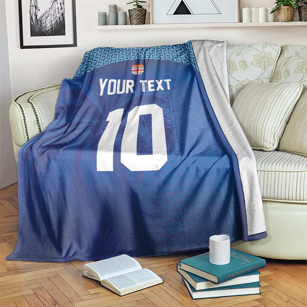 Custom Fiji Football-Towards World Cup 2026 Blanket LT03 Blue - Polynesian Pride