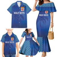 Custom Fiji Football-Towards World Cup 2026 Family Matching Mermaid Dress and Hawaiian Shirt LT03 - Polynesian Pride