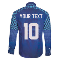 Custom Fiji Football-Towards World Cup 2026 Family Matching Off The Shoulder Long Sleeve Dress and Hawaiian Shirt LT03 - Polynesian Pride