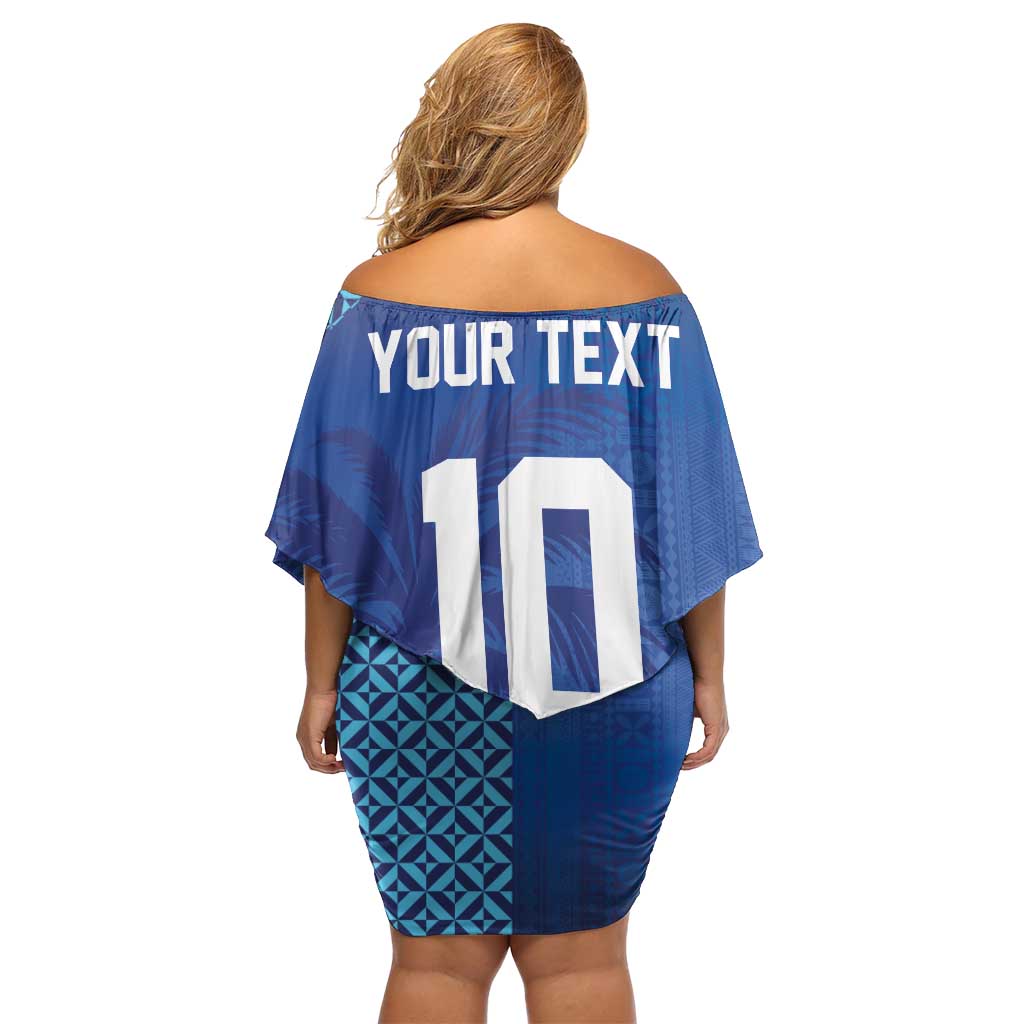 Custom Fiji Football-Towards World Cup 2026 Family Matching Off Shoulder Short Dress and Hawaiian Shirt LT03 - Polynesian Pride