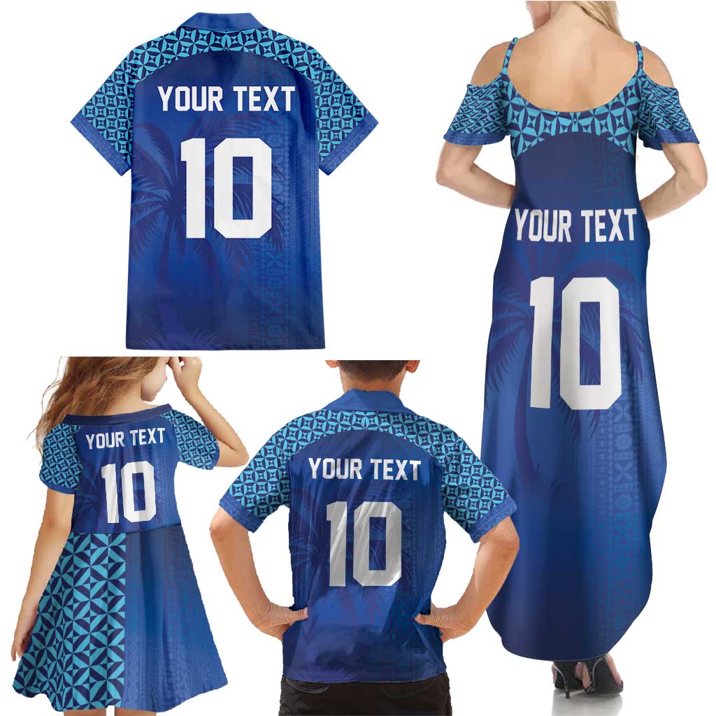 Custom Fiji Football-Towards World Cup 2026 Family Matching Summer Maxi Dress and Hawaiian Shirt LT03 - Polynesian Pride