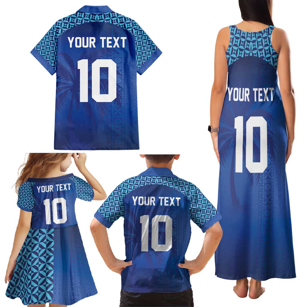 Custom Fiji Football-Towards World Cup 2026 Family Matching Tank Maxi Dress and Hawaiian Shirt LT03 - Polynesian Pride