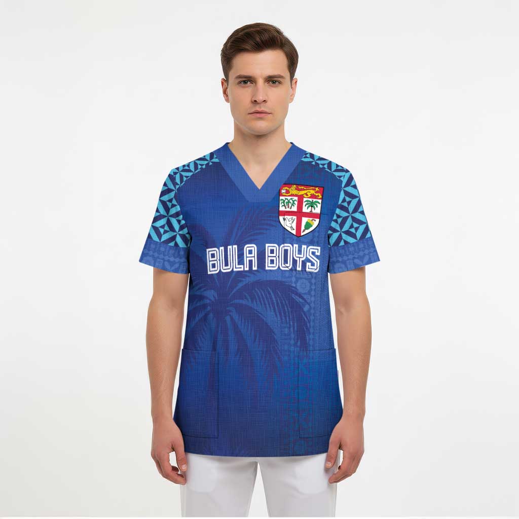Custom Fiji Football-Towards World Cup 2026 Scrub Top - Polynesian Pride