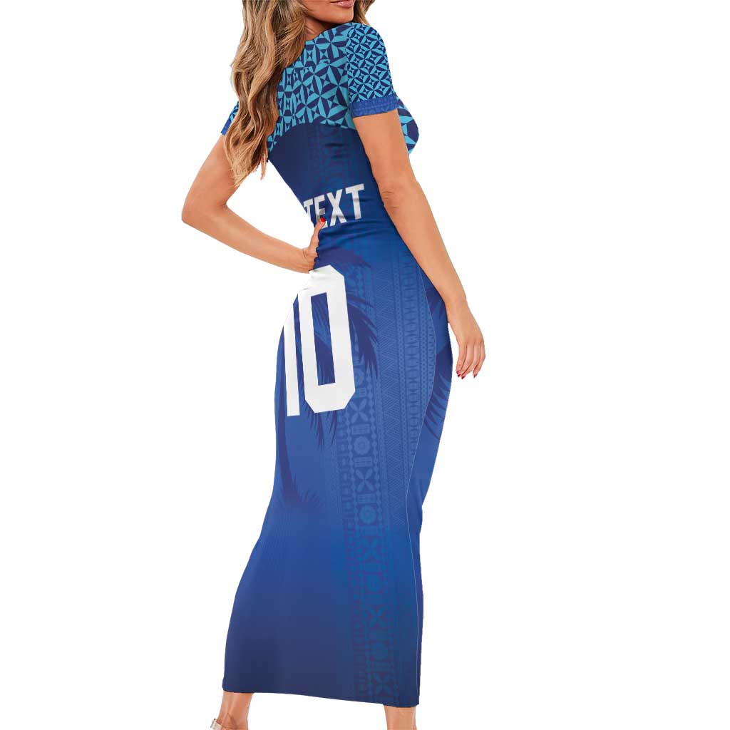 Custom Fiji Football-Towards World Cup 2026 Short Sleeve Bodycon Dress LT03 - Polynesian Pride