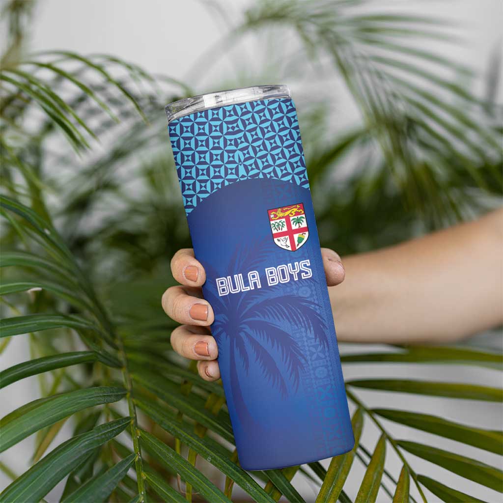 Custom Fiji Football-Towards World Cup 2026 Skinny Tumbler LT03 - Polynesian Pride