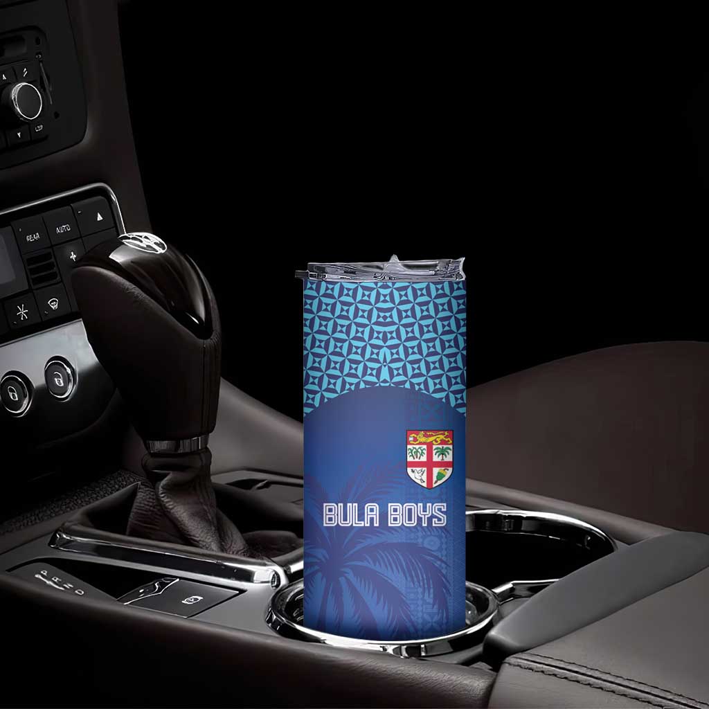 Custom Fiji Football-Towards World Cup 2026 Skinny Tumbler LT03 - Polynesian Pride