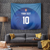 Custom Fiji Football-Towards World Cup 2026 Tapestry LT03 Blue - Polynesian Pride